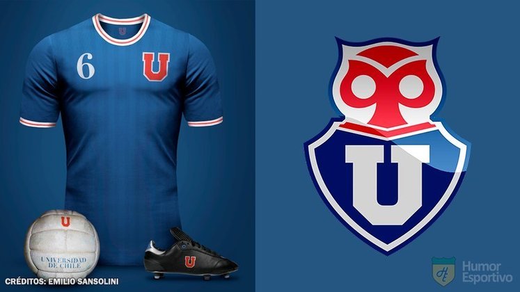 Camisas clássicas do futebol: Universidad de Chile.