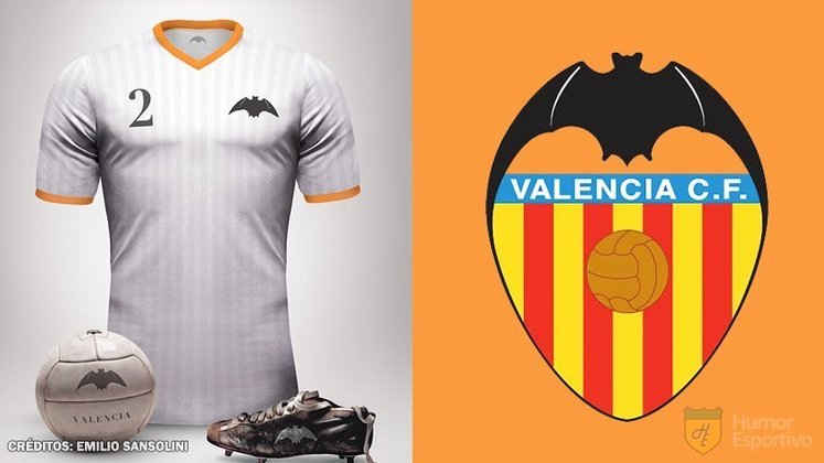 Camisas clássicas do futebol: Valencia.