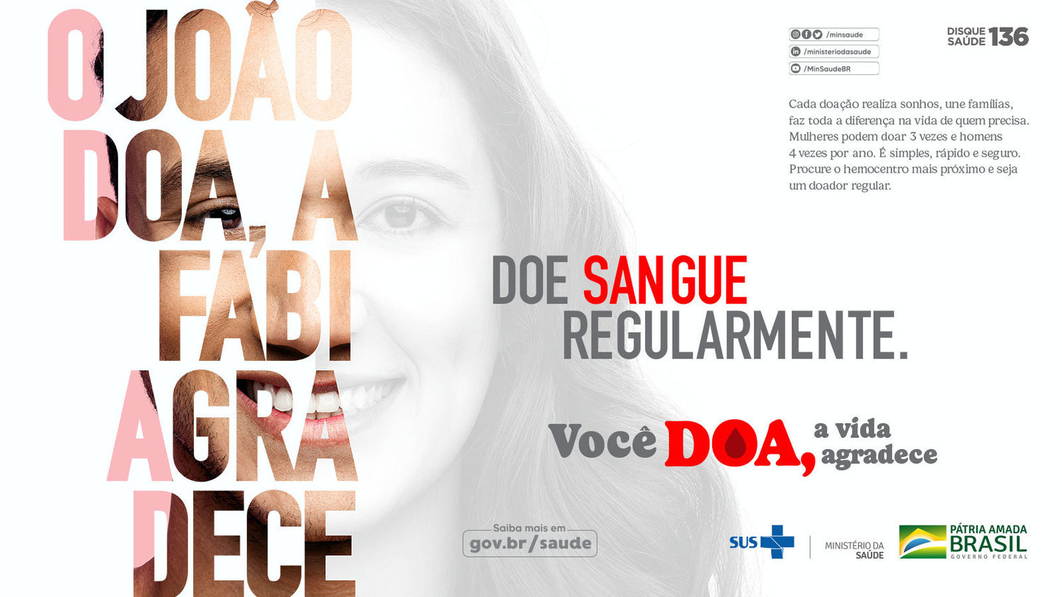 Banner oficial da campanha nacional de doação de sangue de 2022