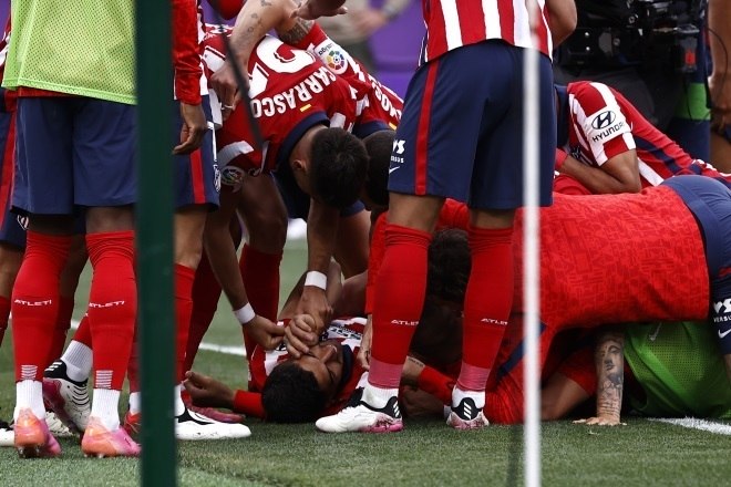 El Atlético de Madrid conquista a los españoles;  See round in europe – fotografía de stock