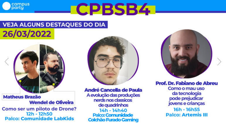 Torneio de jogos, competição gastronômica e moda; confira as atrações da  Campus Party Brasília - Notícias - R7 Brasília