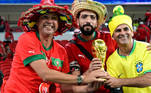 Brasileiro aparece no estádio para dar apoio aos marroquinos contra o Canadá