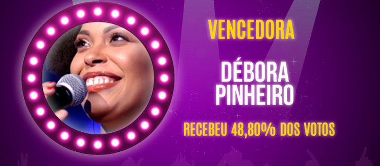 Débora Pinheiro venceu a primeira temporada do Canta Comigo, que chegou ao fim nesta quarta-feira (12), na Record TV