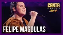 Felipe Magoulas revela presença de palco ao cantar "Alegria, Alegria" (Reprodução/Record TV)