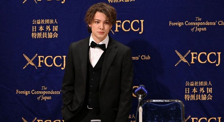 Kauan Okamoto durante coletiva de imprensa nesta quarta (12) em Tokyo