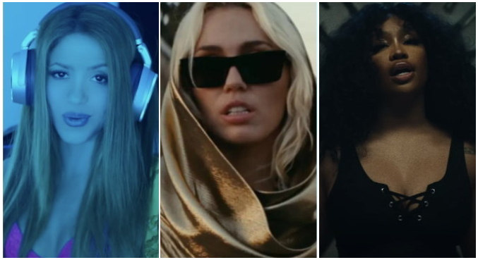 Shakira, Miley Cyrus e SZA cantam sobre antigos relacionamentos em novos hits