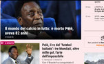 Gazzetta dello Sport (Itália)'O mundo do futebol em luto: morre Pelé aos 82 anos'
