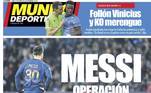 Ontem, o Mundo Deportivo chamava de forma tímida o crime contra Vini Jr. no domingo 