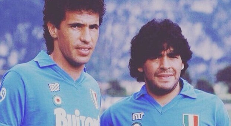 Juntos, Careca e Maradona conquistaram o Italiano, a Liga da Uefa e a Supercopa da Itália