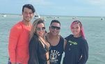 'A(mar). Família Silva na área', escreveu ela ao compartilhar fotos de momentos em família em uma praia de Miami, nos Estados Unidos
