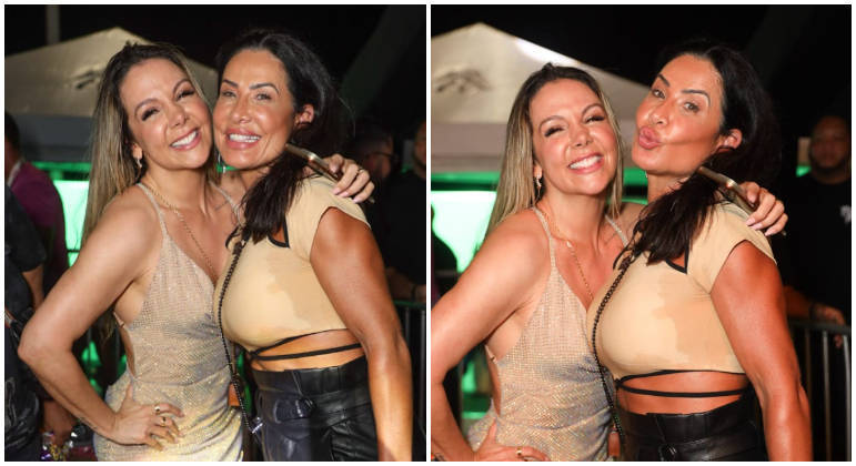 Carla Perez e Scheila Carvalho se reencontraram em show de Anitta
