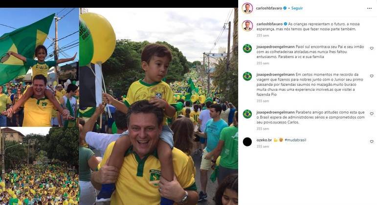 Carlos F&aacute;varo, hoje ministro de Lula, em manifesta&ccedil;&atilde;o pelo impeachment de Dilma