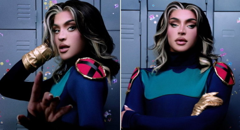 Pabllo Vittar também apostou em inspiração nos personagens de desenhos. Para cantar em Salvador, a artista se fantasiou de Vampira, mutante de X-Men