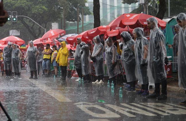 Pode fazer chuva ou sol, mas os foliões da cidade de São Paulo estão decididos: não deixar nada atrapalhar a diversão em pleno Carnaval, nem mesmo um temporal intenso, como o que ocorreu na tarde deste sábado (18)