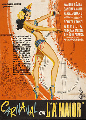 Cartaz do filme Carnaval em Lá Maior, 1955.