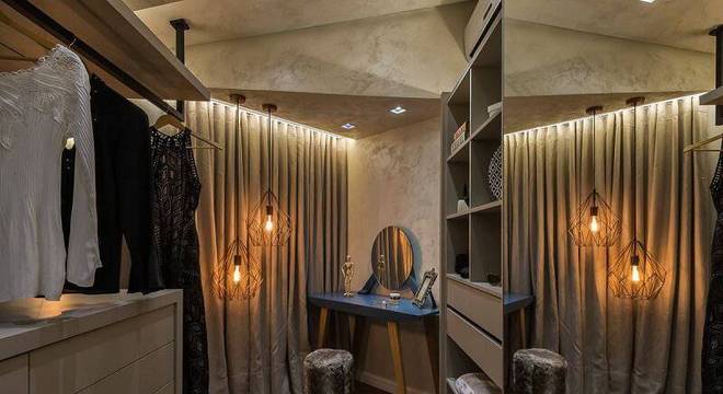 carpete de madeira closet moderno morar mais por menos goiania