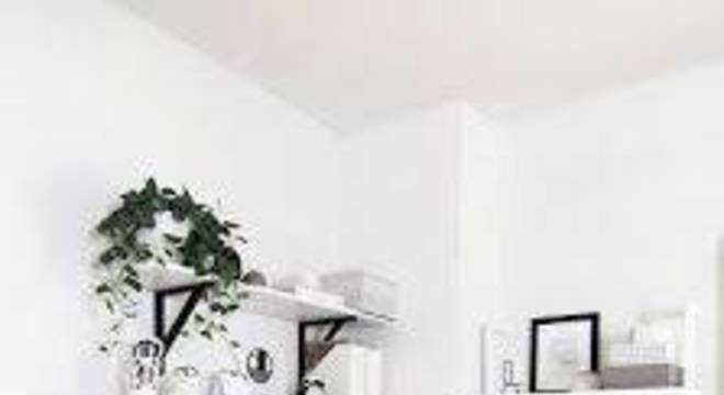 carpete de madeira home office branco