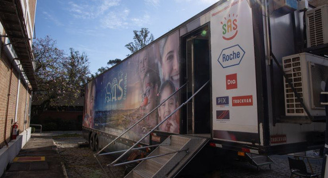 A doação de sangue na carreta itinerante pode ser feita mediante agendamento