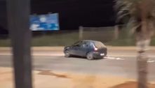 Vídeo: embriagado, homem é preso dirigindo carro sem um pneu e com filho de 4 anos no veículo 