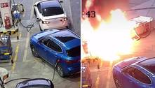 Motorista causa explosão em posto após deixar local com bomba de combustível presa ao carro