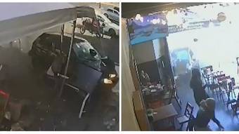 Motorista sem CNH e com sinais de embriaguez invade calçada de bar e quase atinge clientes em MG