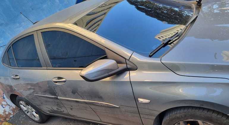 Polícia apreendeu o Chevrolet Onix dirigido por adolescente suspeito de envolvimento na morte