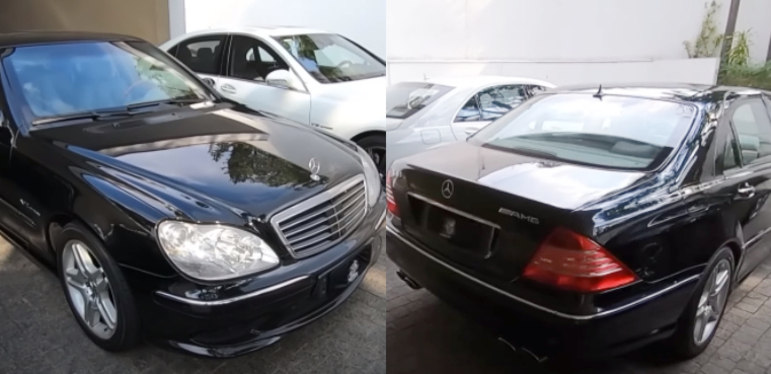 A S65 AMG (W220) também é preta e parecida com a anterior, mas com mais de 600 cavalos