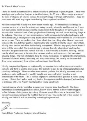 Carta de recomenda&ccedil;&atilde;o de Craig Elliot