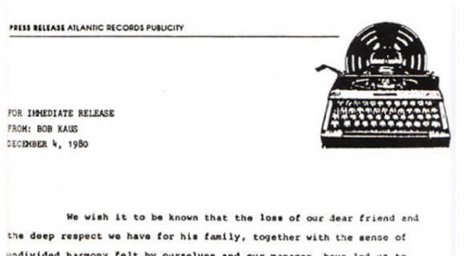 Jimmy Page relembra fim do Led Zeppelin com carta original à imprensa