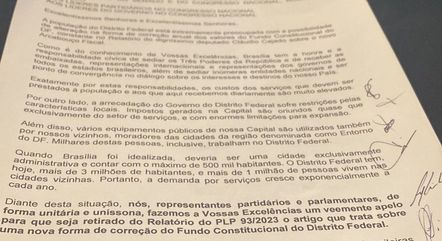 Carta será entregue ao presidente da Câmara