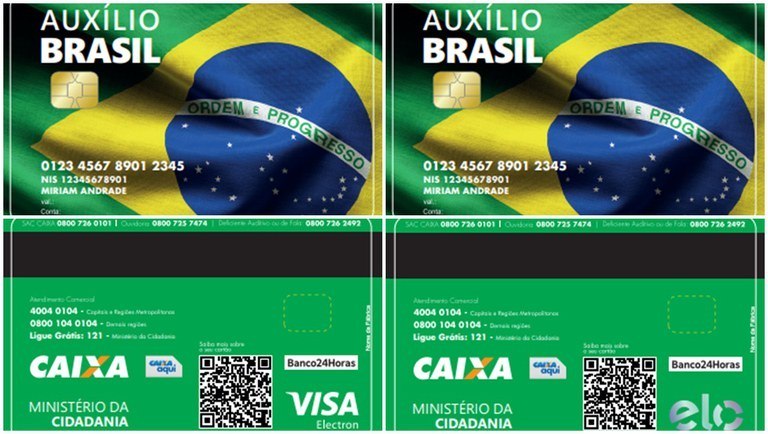 Modelos dos novos cartões que têm função de débito