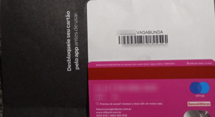 Cartão com o sobrenome 'Vagabunda'