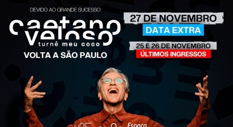 Caetano Veloso regresa al Espaço Unimed de São Paulo con tres espectáculos – Entretenimiento