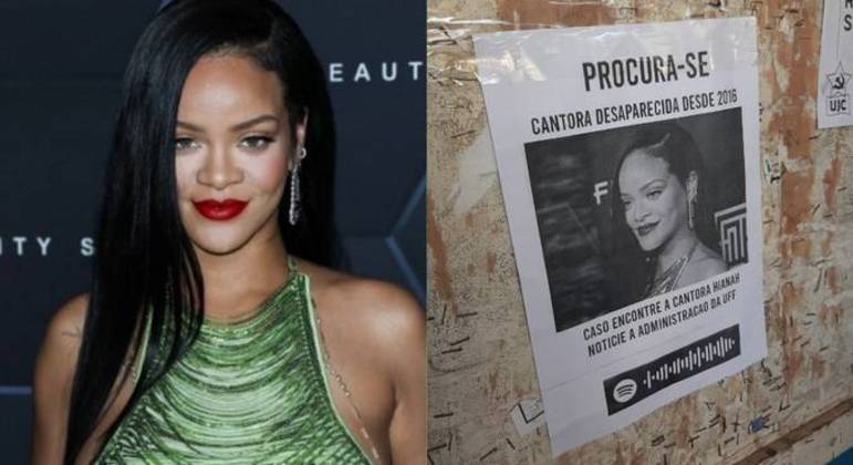 Cartaz de procura-se Rihanna na UFF
