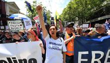 Milhares de australianos protestam contra medidas anti-Covid 