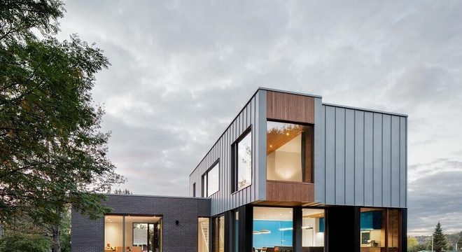 casa em l moderna dois andares 