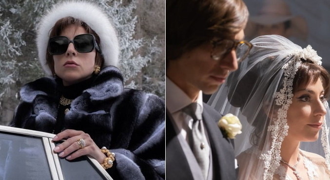 Lady Gaga e Adam Driver em novas imagens do filme 'Casa Gucci'
