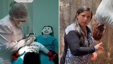 Brasileira casada com boneco de pano expõe falta de higiene bucal do marido