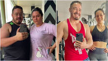 Casal perde 74kg junto e viraliza na web com rotina saudável; veja o antes e o depois