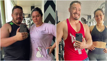Casal perde 74 kg junto e viraliza na web com rotina saudável (Reprodução/Instagram/@eudeleeudela)