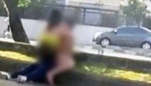 Casal é flagrado fazendo sexo em avenida de Santos (SP) e escapa de ataque