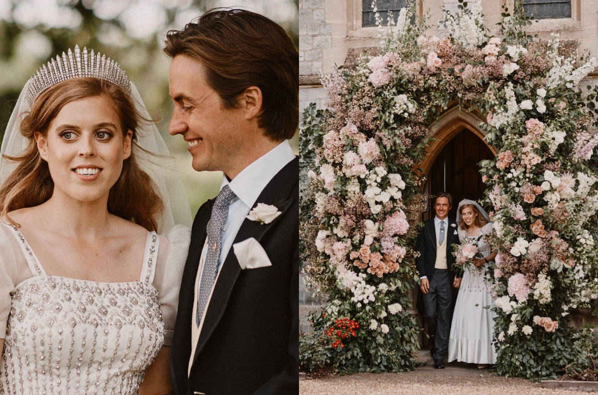 Fam lia real divulga imagens do casamento de princesa Beatrice