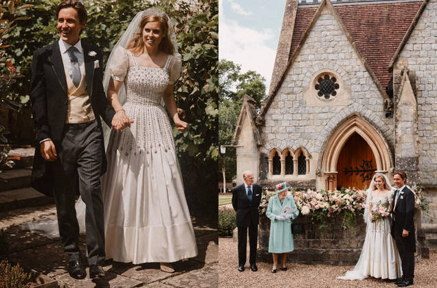 Fam lia real divulga imagens do casamento de princesa Beatrice