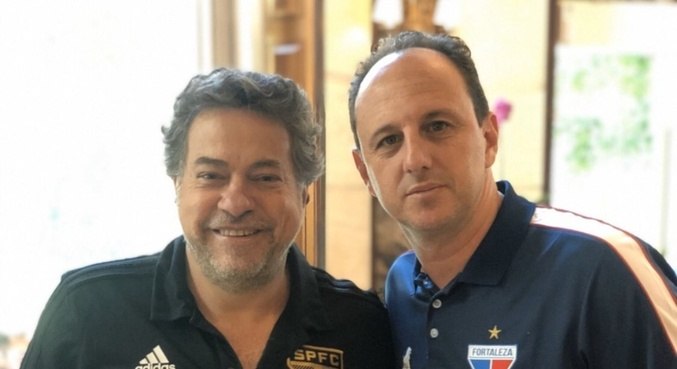 Casares, presidente do São Paulo, e Ceni, quando era técnico do Fortaleza