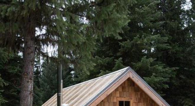 casas de madeira - casa de madeira em neve 