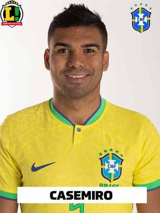 CASEMIRO - 8,0 - Jogou de terno, sendo decisivo em destruir os ataques da Suíça e a marcar o gol da vitória do Brasil