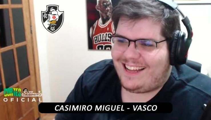 Casimiro Miguel, maior fenômeno das redes sociais na atualidade, é declaradamente torcedor fanático do Vasco da Gama.