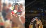 O jornalismo da Record TV mostrou a acusada festejando a vitória do Flamengo em um bar na Barra da Tijuca, no Rio de Janeiro. No flagrante, Monique aparece dando gargalhadas, pulando e fazendo uso de bebidas alcoólicas. A mãe de Henry disse que estaria comemorando, pois o filho torcia para o time