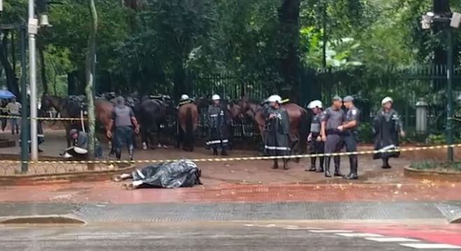 Cavalo da PM morre eletrocutado no centro de São Paulo