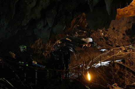 Caverna foi inundada por Ã¡gua apÃ³s temporal